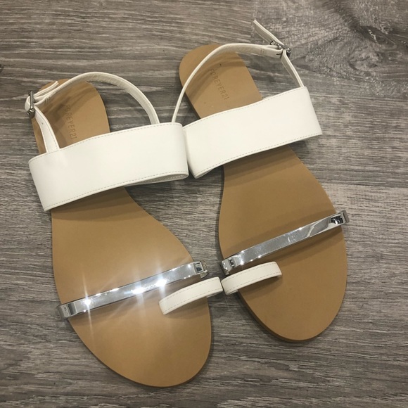 Brand New White Strap Sandals - Picture 1 of 3
